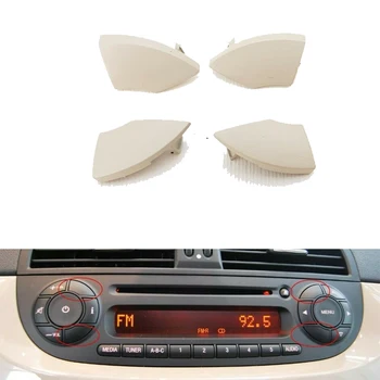 Pentru Fiat 500 radio cd butoane buton alb fildeș crema trim mucegai demontarea capacului 4buc înlocuire Masina se potrivesc pentru Fiat 500 2008+