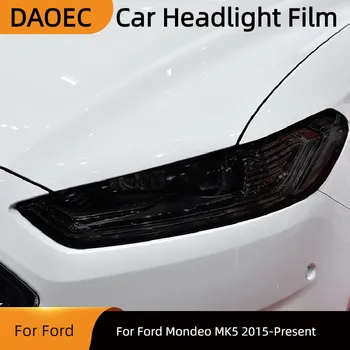 Pentru Ford Mondeo MK5 2015-Prezent Farurilor Auto de Protecție de Film Tentă de Fum Negru Transparent TPU Lumină Față Autocolant Accesorii