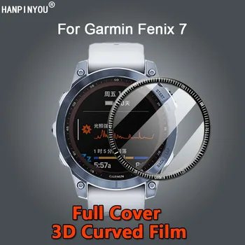 Pentru Garmin Fenix 7 7 7X Ultra Clear Acoperire Completă 3D Curbat Placare Moale PMMA COMPANIE de Film Protector de Ecran -Nu Sticla