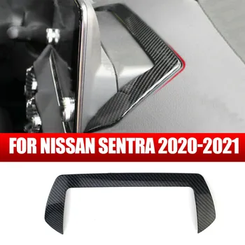 Pentru Nissan Sentra 2020-2021 Fibra de Carbon Interioare de Navigație GPS Acoperire Cadru Trim Decal Autocolant