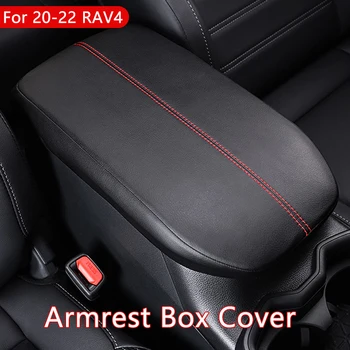 Pentru Toyota RAV4 2020 2021 2022 Auto Cotiera Centrală Capacul Cutiei de Microfibră Piele Neagra Cotiera Cutie Maneca Caz Interior Accesorii