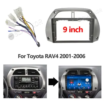 Pentru Toyota RAV4 din 2001 2002-2006 Masina Fascia Fire de Bord Controlul CANBUS Munca Stereo Panoul de Bord DVD-ul de Instalare Cadru de 9 Inch 2din