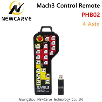 PHB02 Mach3 CNC 4 Axe Manual de Control de la distanță USB Pandantiv DSP JOGGING encoder pentru Mach3
