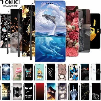 Piele Book Cover Pentru LG V30 Plus K40 Caz G6 Portofel Flip Cat Coque Pentru LG Catifea 5G Caz de Protecție Pentru LGV30 V30Plus G 6 Sac