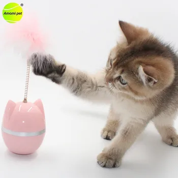 Pisicile Pahar Jucarii Interactive Teaser Pene Jucărie Pisica Accesorii Animale De Companie Pisici Stick De Formare Jucărie De Rotație Clopote Jucării Pisica Consumabile