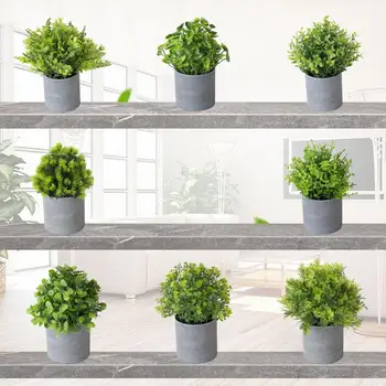 Plante artificiale Iarbă Iarbă Decor de birou din Plastic Petreceri de Nunta Decorative Simulare Bonsai pentru Gradina