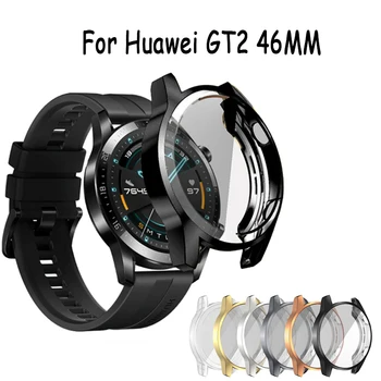 Plin Capac Caz Ceas Pentru Huawei Watch GT 2 GT2 46mm la Șocuri Protector Cazuri Ceasuri Inteligente Accesorii TPU Protecție Funda
