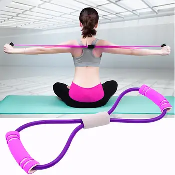 Portabil Elastic Cauciuc Coarda Exerciții De Gimnastică Musculară Benzile De Rezistență Pilates Yoga Centura Sport Femei Echipamente De Fitness