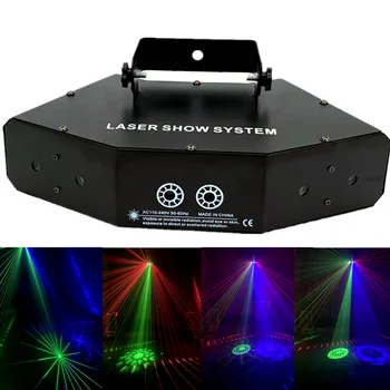 Profesional RGB Lumina Laser 6 Ochii Laster Lumini DMX Etapa Lumina pentru Disco, Sali de Dans Baruri, KTV Club de noapte de Nuntă de Familie