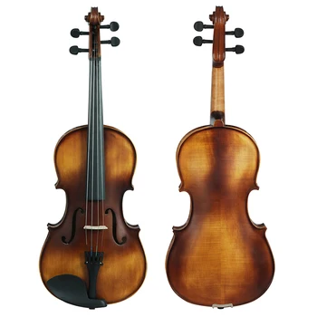 Profesionale 4/4 Acustice Viola Molid Lemn Masiv, Panou Retro Matte Viola Instrument Cu Coarde Cu Cazul Arc Pentru Iubitor De Muzică