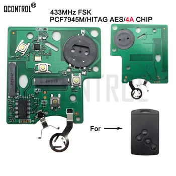 QCONTROL Cheie de la Distanță Masina de Circuit Bord pentru Smart card 433MHz PCF7945/7953 Chip Pentru Renault Clio IV Captur 4A cip
