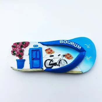 QIQIPP Turcia Bodrum Turism Creativ Comemorative Decor Meserii Flip-Flops Folk Casa Magnet Magnet de Frigider