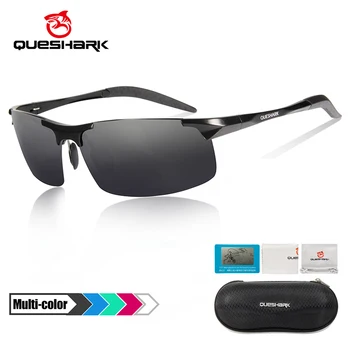 QUESHARK Bărbați Femei Aluminiu Magneziu HD Pescuit Polarizate Ochelarii Ultralight de Moda de Conducere Acoperire Ochelari de Bicicleta ochelari de Soare