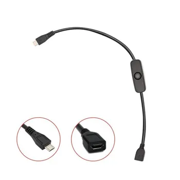 Raspberry Pi 3 4 Cablu de Alimentare Cu Comutator On/off Micro USB de Tip C USB pentru Zmeura Cablu de Alimentare Pentru Pi 3 Model B+/B/2/zero