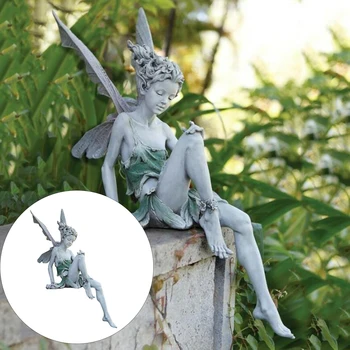 Realiste Zână Statuie Iaz, Fantana Masina De Sculptură Figurine Decor