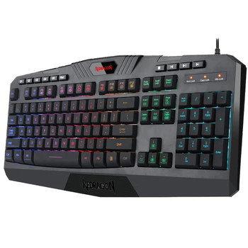 Redragon K503 PC Gaming Keyboard,RGB LED cu iluminare de fundal cu Marco Chei Tăcut USB WiredKeyboard pentru Windows PC, Jocuri