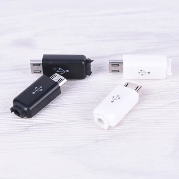 Reparație DIY Accesorii Micro Interfețe USB de sex Masculin Conectori de Înaltă Calitate, Kit Acoperă Alb/Negru, 10BUC Fierbinte de Vânzare