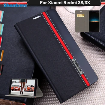Rezervați Caz Pentru Xiaomi Redmi 3 3X Lux din Piele PU Portofel Flip Cover Pentru Xiaomi Redmi 3 Pro Prim-Silicon Moale Capacul din Spate