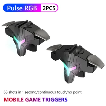 RGB Mecanice Puls Joc de Telefon Mobil de Declanșare pentru PUBG Controler de Jocuri Scopul de Fotografiere L1 R1 Aliaj Cheie Buton Gamepad Joystick