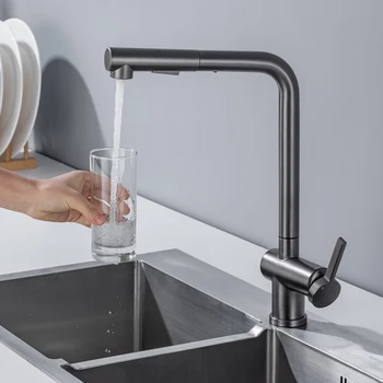 Robinet de bucătărie de uz casnic de bucatarie robinet poate fi cald și rece chiuvetă chiuvetă chiuvetă 304 din oțel inoxidabil alamă