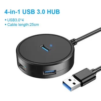 Runda Desktop HUB USB 3 0 Splitter Adaptor de Mare Viteza USB3.0 Docking Station Pentru Laptop Macbook Telefon, Tableta, Calculator De Birou