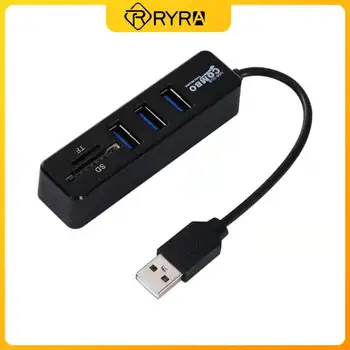 RYRA Card Reader Mini 2 In 1 Cardreader 3-Port USB 2.0 HUB USB 2.0 Splitter Toate Într-Unul Pentru SD/TF Pentru Laptop Accesorii