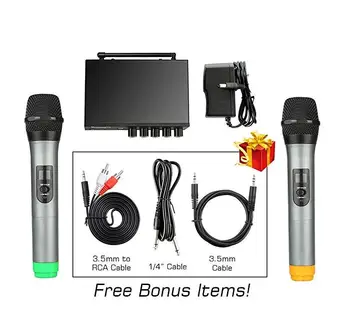 S-10 UHF Bluetooth Două Canale microfon Wireless Metalic Receptor pentru Home Theater Audio Receptor DVD, Hi-Fi, sisteme HDTV jocuri