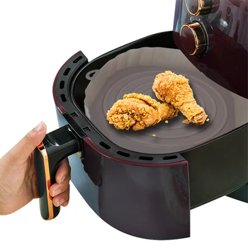 Silicon Air Fryer Reutilizabile Friteuza Aer Coș de Căldură Rezistent la Piața de Alimente în condiții de Siguranță Pergament de Bucătărie, Prăjitor de pâine Copt Tigaie Grill