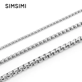 Simsimi Piața Corneliu lanț barbati colier 3/4/5mm lățime cutie lanțuri populare bijuterii Diy colier din oțel Inoxidabil de înaltă calitate 1buc