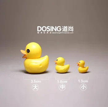 Simulare de Animale de Fermă Model de Desene animate Little Duck Galben Zână Grădină în Miniatură Decor de Acțiune Figura Figurine Jucarii pentru Copii
