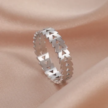 Skyrim Geometrice Simple Triunghi în Formă de Inele pentru Femei Fete din Oțel Inoxidabil Moda Bijuterii Inele Cadou en-Gros 2023