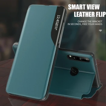 Smart View Flip case Pentru Huawei P40 Lite E P20 P30 Mate 40 30 20 Pro Y9 Y5 Prim-2019 Y7P Y6P Y5P Psmart Z 2020 2021 Capacul suportului