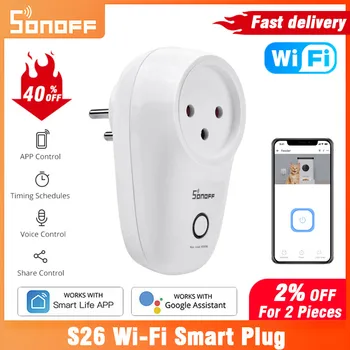 SONOFF WiFi Smart Socket SUA/marea BRITANIE/NC/UE/AU Wireless Plug Prize de Putere Smart Home Comutatorului Releului de Lucru Cu Alexa Google Asistent