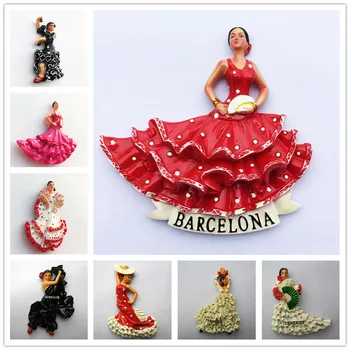 Spania Flamenco Fete Frigider Magneți De Suveniruri Turistice Decorarea Articolelor De Artizanat Magnetic Frigider Colectia De Cadouri