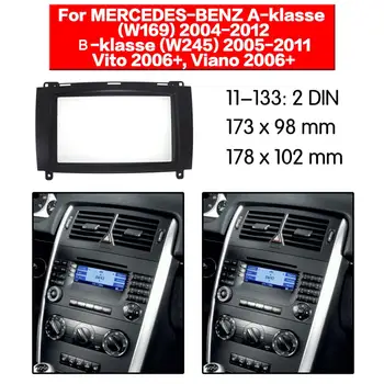 Stereo Panou de Placă Radio Auto Fascia Surround Pentru MERCEDES-BENZ a-klasse В-klasse Vito 2006+ Viano DVD Retehnologizare Cadru de Bord Kit