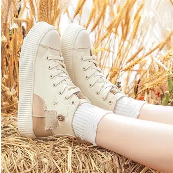 Stil occidental Mici, Albe, Pantofi de Nișă Original Panza Pantofi Drăguț Japoneză Aroma de Biscuit Pantofi de Femei de Toate-meci de Adidasi Casual