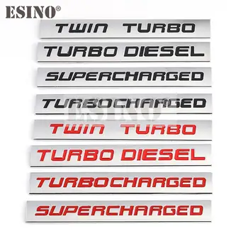 Styling auto Turbo Diesel Twin Turbo Turbo Supraalimentat 3D Aliaj Metalic Emblema Adeziv Autocolant caroserie Insigna