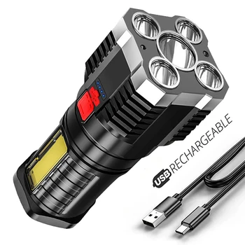 Super-Puternic Portabil cu Lanterna Led-uri Proiectoare Spoturi Cu P900 Panou luminos de Încărcare USB Lanterna pentru Vanatoare,in aer Liber