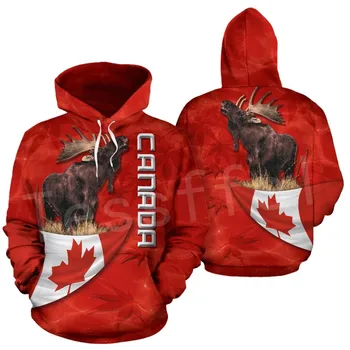Tessffel Țară Steag Canada Simbol Arțar frunze Colorate Pulover Barbati/Femei Trening Jacheta cu fermoar 3Dprint Streetwear Hanorace 18