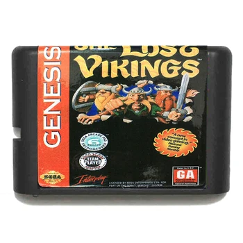 The Lost Vikings pentru 16 biți Sega MD Carte de Joc pentru Mega Drive pentru Geneza NE PAL Versiunea de Console de jocuri Video
