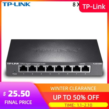TP-Link TL-SG1008DNetwork Switch 8-port Gigabit Splitter 1GE Hub 1000Mbps Comutator 1bps Ethernet Plug and Play