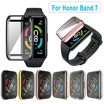 Tpu Ceas De Protecție Caz Acoperire Pentru Huawei Honor Band 7 Band7 Smartwatch Rezistent La Șocuri Ecran Complet Placare Protector Shell