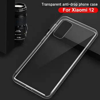 Transparent Cazul în care Telefonul pentru Xiaomi Mi 12 12 Pro Km 11 Ultra Lite Pro Cass Moale TPU Clar Capacul din Spate Pentru Xiaomi Mi 11 Lite Fundas