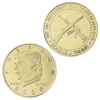 Trump Monedă a 2-A Modificarea Nu Va Fi Abrogată Libertatea de Suveniruri Colecție de Artă 2020 Trump Placat cu Aur Monedă Comemorativă
