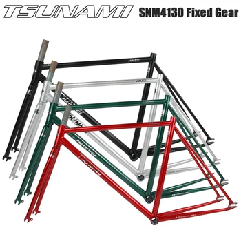 TSUNAMI SNM4130 Biciclete Frameset 700C X 52cm 54cm Fixed Gear Cadru Bicicleta Fixie Cadru Crom-Molibden Oțel Pista de Curse