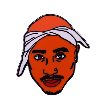 Tupac Shakur Smalț Moale Pin Insigna Arată unele California dragoste adevarata Hip Hop legenda!