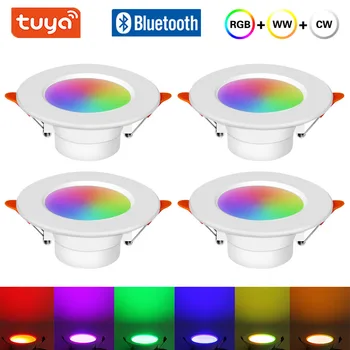 Tuya Smart Led corp de Iluminat RGB+CW+WW 10W Bluetooth Plafon Încastrat Loc Estompat Led Lumina Pentru Camera de zi Bucatarie Aplicație de Control