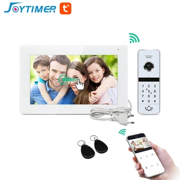 Tuya Wifi Video Interfon, Sistem de Card IC Parola de Deblocare Soneria fără Fir Camera pentru Acasă AHD Ecran Tactil cu Funcția Mobil
