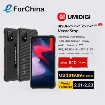 UMIDIGI BISON GT2 5G, GT2 PRO 5G Android 12 Rugged Smartphone Dimensity 900 Octa Core 6.5