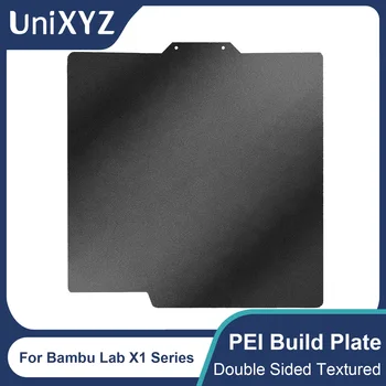 UniXYZ Upgrade Bambu Laborator X1 Imprimantă 3D Construi Placa, Dublă față-Verso Texturate PEI Oțel Magnetic Flexibil Pat Încălzit Foaia de 256mm
